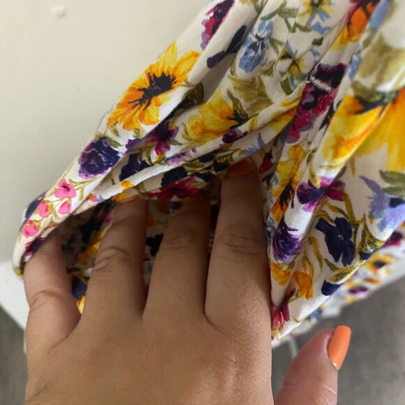 Old Navy Colorful Sunflower Ruffled Tiered Cami Sundress with Pockets  Sz L - Picture 4 of 15